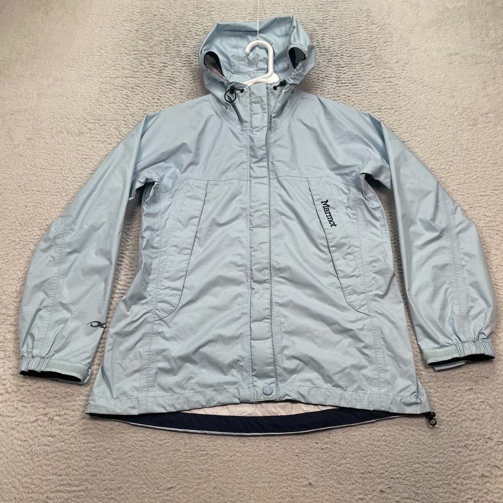 Marmot Jacket Women's Small Hooded Waterproof Rain Coat Lightweight